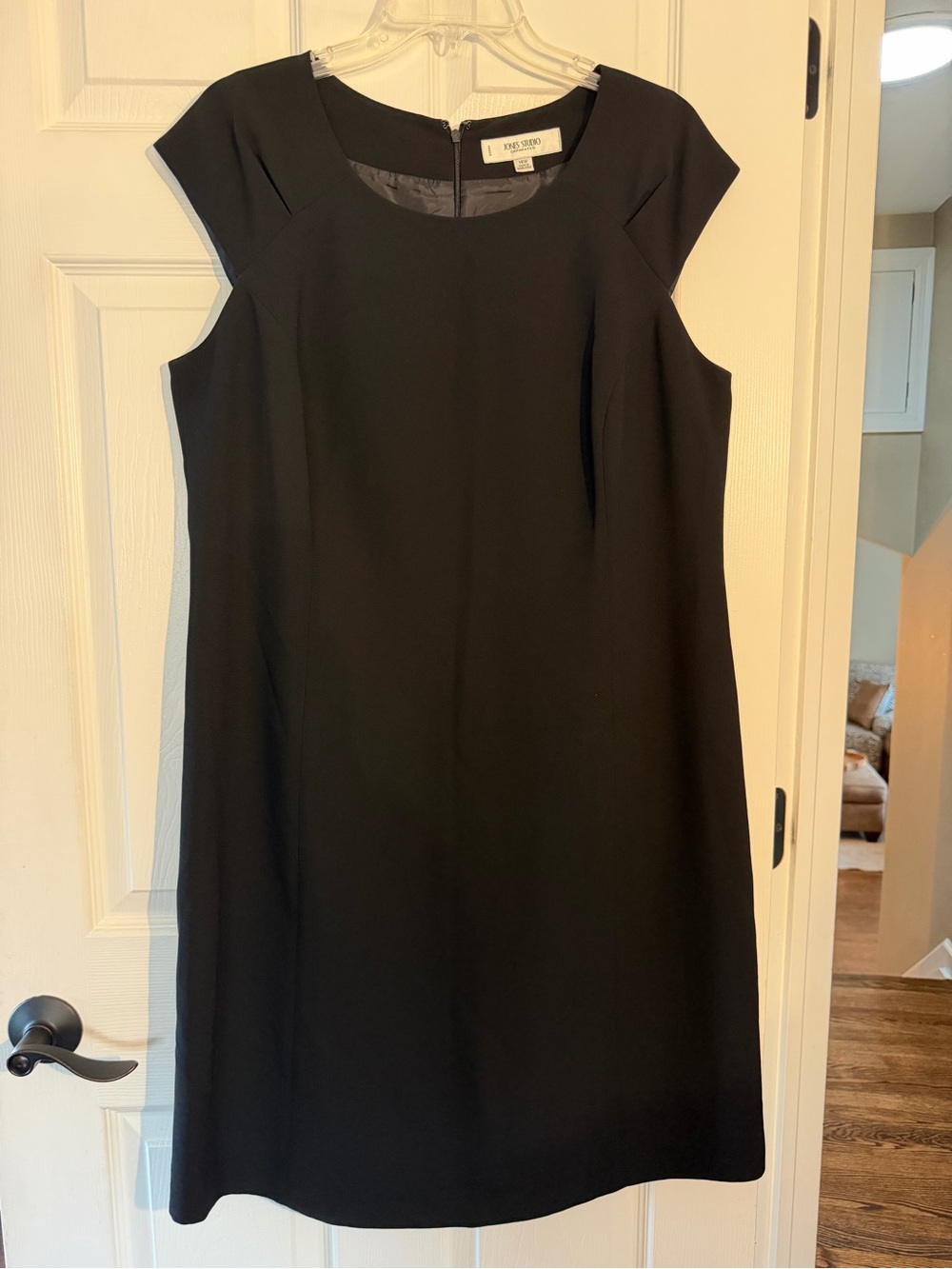 Jones Studio Black Midi Sheath Dress